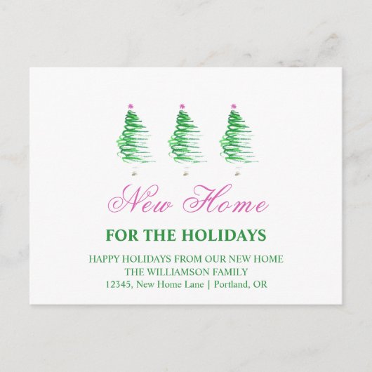 Nieuw startpunt | Feestdagen Verplaatsingsaankondi Briefkaart (Voorkant)