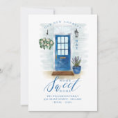 Nieuw startpunt | Kobalt Blauwe Waterverf deur voo Aankondiging (Voorkant)