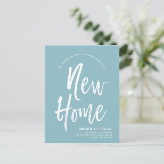 Nieuw startpunt | Minimale Robin Egg Blue | Nieuw Briefkaart (Staand voorkant)