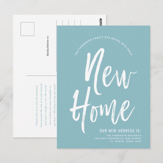 Nieuw startpunt | Minimale Robin Egg Blue | Nieuw  Briefkaart (Voorkant / Achterkant)