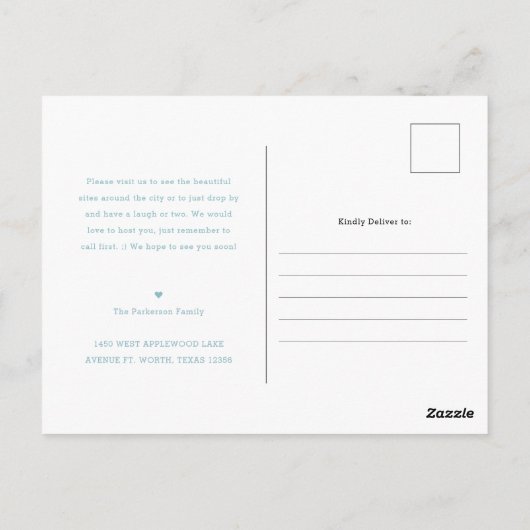 Nieuw startpunt | Minimale Robin Egg Blue | Nieuw  Briefkaart (Achterkant)