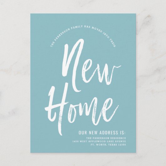 Nieuw startpunt | Minimale Robin Egg Blue | Nieuw  Briefkaart (Voorkant)