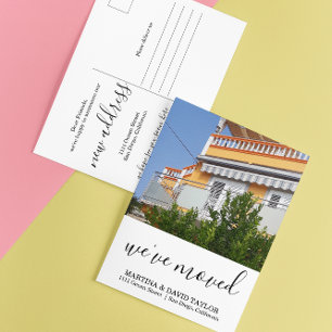 Nieuw startpunt Nieuw adres Foto aankondiging Briefkaart