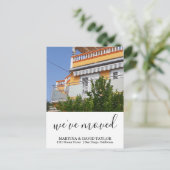 Nieuw startpunt Nieuw adres Foto aankondiging Briefkaart (Staand voorkant)