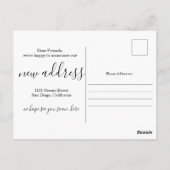 Nieuw startpunt Nieuw adres Foto aankondiging Briefkaart (Achterkant)