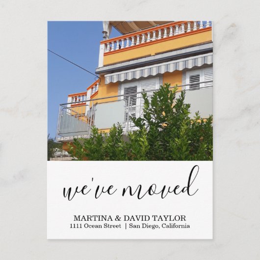 Nieuw startpunt Nieuw adres Foto aankondiging Briefkaart (Voorkant)