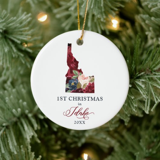 Nieuw startpunt op maat voor 1 Kerstmis in Idaho Keramisch Ornament (Boom)