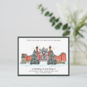 Nieuw startpunt voor de Feestdagen die de aankondi Briefkaart (Staand voorkant)