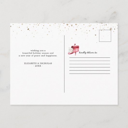 Nieuw startpunt voor de Feestdagen die de aankondi Briefkaart (Achterkant)