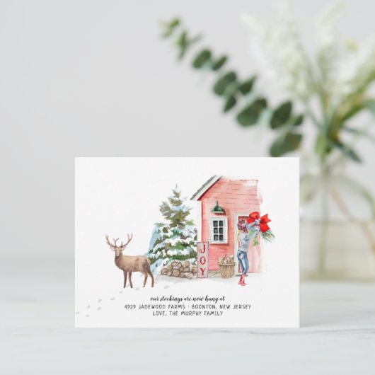 Nieuw startpunt voor de Feestdagen die de aankondi Briefkaart (Staand voorkant)