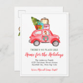 Nieuw startpunt voor de Feestdagen kerstauto Aankondigingskaart (Voorkant / Achterkant)