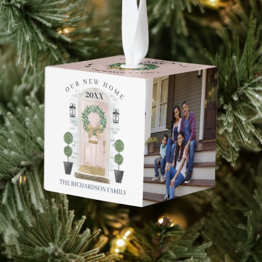 Nieuw startpunt voor de Feestdagen Roze Waterverf  Decoratie (Boom)