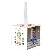 Nieuw startpunt voor de Feestdagen Roze Waterverf  Decoratie (Achter hoekig)