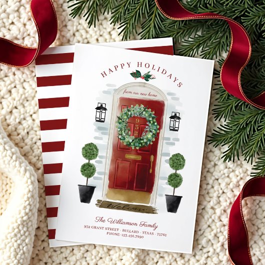 Nieuw startpunt voor de rode Waterverf van de Fees Feestdagenkaart