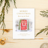 Nieuw startpunt voor de rode Waterverf van de Fees Feestdagenkaart