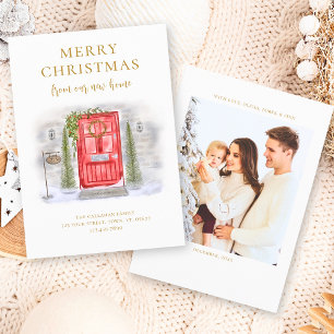 Nieuw startpunt voor de rode Waterverf van de Fees Feestdagenkaart