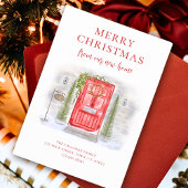 Nieuw startpunt voor de rode Waterverf van de Fees Feestdagenkaart