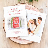 Nieuw startpunt voor de rode Waterverf van de Fees Feestdagenkaart