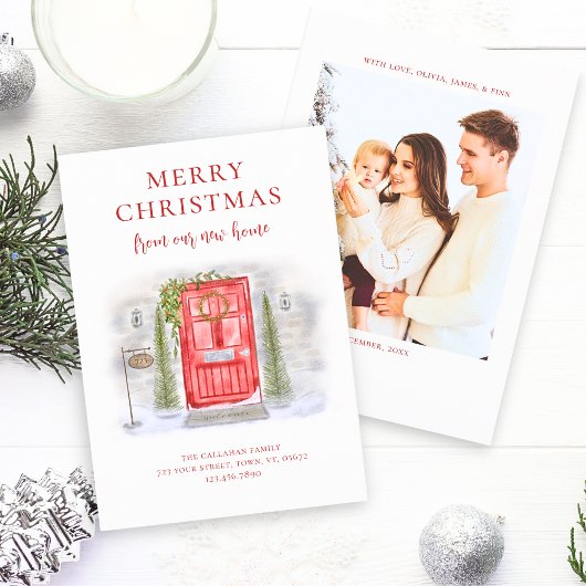 Nieuw startpunt voor de rode Waterverf van de Fees Feestdagenkaart