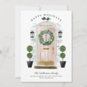 Nieuw startpunt voor de roze Waterverf van Feestda Feestdagenkaart (Voorkant)