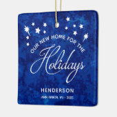 Nieuw startpunt voor Feestdagen voor kerstmis Keramisch Ornament (Links)