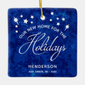 Nieuw startpunt voor Feestdagen voor kerstmis Keramisch Ornament (Voorkant)