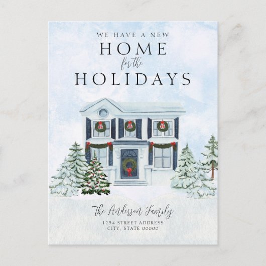 Nieuw startpunt We hebben kerstvakantie verplaatst Aankondigingskaart (Voorkant)