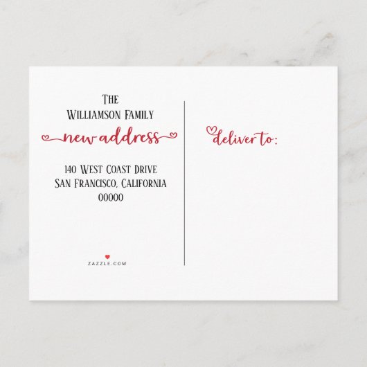 Nieuw startpunt We hebben Waterverf nieuw adres ve Aankondigingskaart (Achterkant)