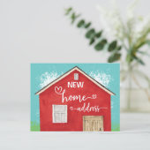 Nieuw startpunt We hebben Waterverf nieuw adres ve Aankondigingskaart (Staand voorkant)