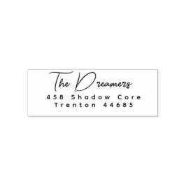 NIEUW Stijlvol Script Retouradres Self-Inking Sta Zelfinktende Stempel