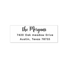 NIEUW Stijlvol Script Retouradres Self-Inking Sta Zelfinktende Stempel