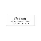 NIEUW Stijlvol Script Retouradres Self-Inking Sta Zelfinktende Stempel (Design)