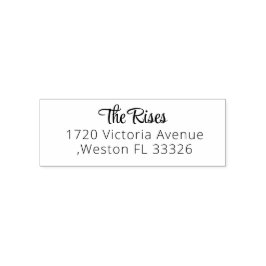 NIEUW Stijlvol Script Retouradres Self-Inking Sta Zelfinktende Stempel