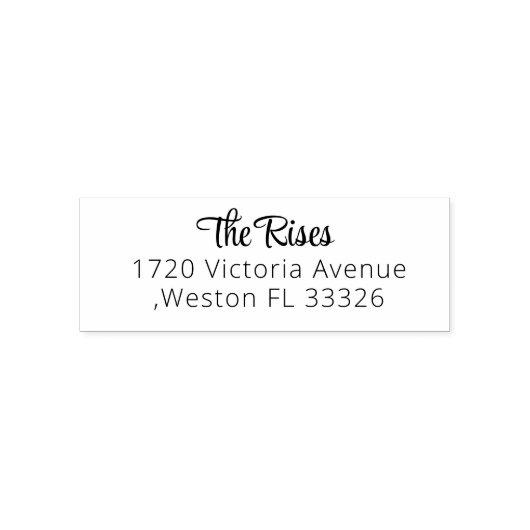 NIEUW Stijlvol Script Retouradres Self-Inking Sta Zelfinktende Stempel (Design)