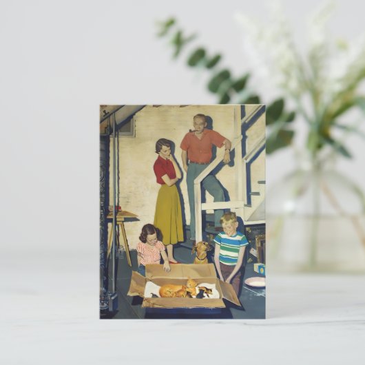 nieuw strooisel Kittens Feestdagenkaart (Staand voorkant)