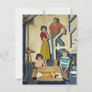 nieuw strooisel Kittens Feestdagenkaart