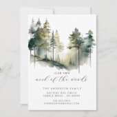 Nieuw stuk bos nieuwe adres aankondiging (Voorkant)