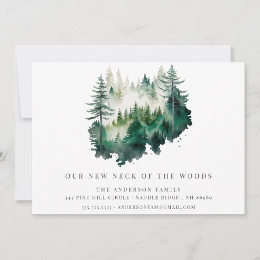 Nieuw stuk bos Nieuwe adres Aankondiging (Voorkant)