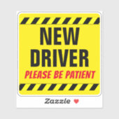 Nieuw stuurprogramma Wees geduldig Studentenstuurp Sticker (Vel)