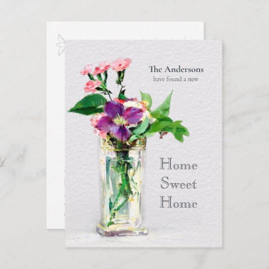 Nieuw Sweet Home Edouard Manet Anjers clematis Briefkaart (Voorkant / Achterkant)