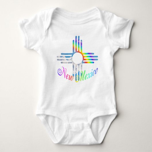 Nieuw symbool Mexico Rainbow Zia Romper (Voorkant)