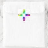 Nieuw symbool Mexico Rainbow Zia Vierkante Sticker (Tas)