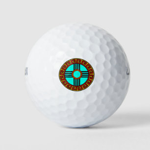 Nieuw symbool Mexico Zia Golfballen