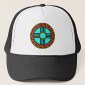 Nieuw symbool Mexico Zia Trucker Pet (Voorkant)