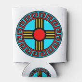 Nieuw symbool van Mexico en Native Zia Sun Blikjeskoeler (Achterkant)