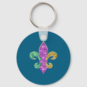 Nieuw T-shirt Gelukkig Mardi Gras Carnaval Orleans Sleutelhanger