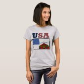 Nieuw T-shirt met vlag van de VS (Voorkant volledig)