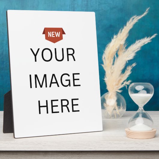 NIEUW! Tafelblad Plaque met Ezel 8x10 - Custom Fotoplaat (Zijkant)