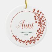 Nieuw tante Vaste persoonlijke zwangerschap onthul Keramisch Ornament (Voorkant)