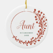 Nieuw tante Vaste persoonlijke zwangerschap onthul Keramisch Ornament (Achterkant)